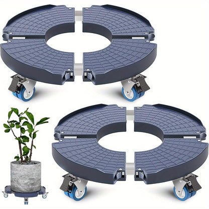 Plant Stand with Wheels 440 lbs – Adjustable 15-22" Heavy Duty Pot Roller with Lockable Swivel Casters for Indoor & Outdoor Planters