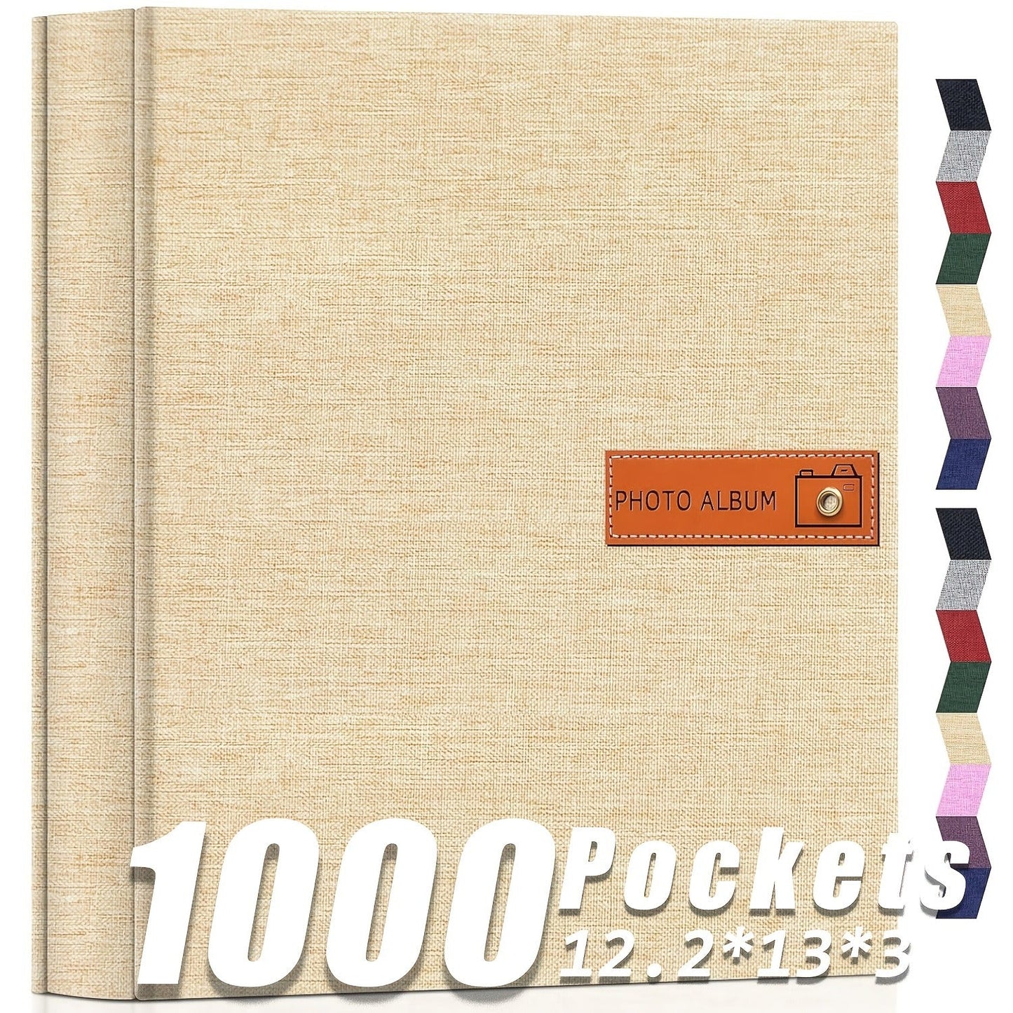 Linen-Cover Photo Album for 4 x 6-Inch Prints in Six Colors, with 200- or 1,000-Pocket Options