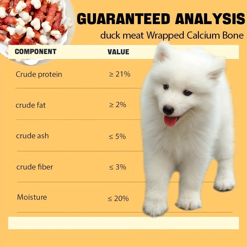 Chicken & Duck Wrapped Bone Biscuits Dog Treats – Hypoallergenic Grain-Free High Protein Low Fat for Small Medium Large Dogs