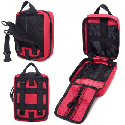Tactical IFAK First Aid Kit Bag with Tourniquet Scissors Whistle, Portable Emergency Survival Kit for Outdoor Hiking Camping Hunting Car Boat, Multiple Sizes B373 B143 152