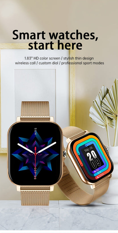 Smartwatch – Bluetooth Calling with 1.83" Full Touch Screen, Multiple Sport Modes, Music Control & Sedentary Reminder – Fitness Tracker…