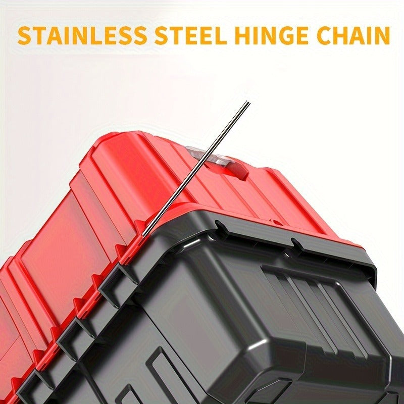 Portable Toolbox Organizer with Tray & Dividers – 17/21 Inch reinforced 3-Layer Folding Tool Storage Box for Home, Garage & Workshop