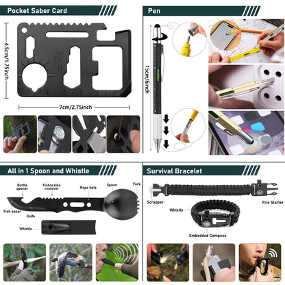 272-Piece Outdoor Tool and First Aid Supply Kits with Crossbody or MOLLE Bags in Four Configurations