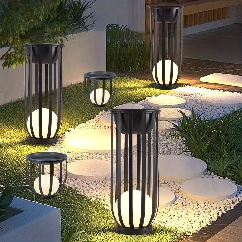 Solar Outdoor Table Lamp & Floor Lamp - Waterproof Garden Light for Villa, Park, Courtyard, Patio Decor, Solar Charging LED Landscape Lighting