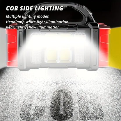 Flashlight 2000-Lumen Solar and USB-C Rechargeable Carrying Light with Power Bank and Four Modes
