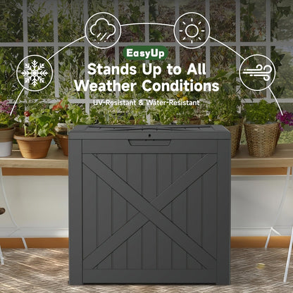 Lockable Outdoor Storage Box weather-ready Package Delivery Porch with 2 Exact Source Checkout Options
