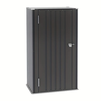 Tall Metal-Look Outdoor Storage Cabinet with Double Doors, 22 or 28 Cu Ft Checkout Capacity Options