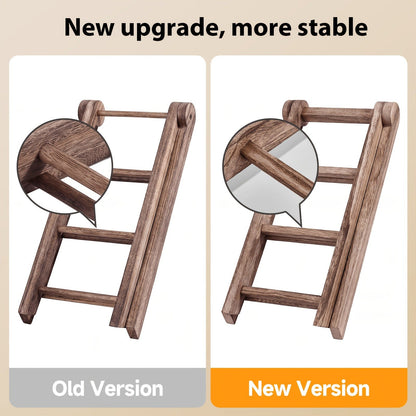 Cake Stand 3 Tier Wooden Serving Tray Farmhouse Dessert Display Cupcake Tower Bread Basket Collapsible Tiered Platter for Wedding Party Charcuterie