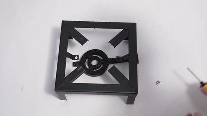 Portable Propane Burner Stove in Single or Double Burner Options with Hose and 20 PSI Regulator Shown