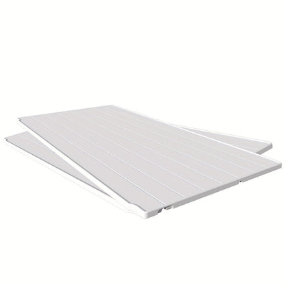 Resin Outdoor Storage Cabinet and Shelf Options in White or Beige with 4 x 2 Ft Shed Sizes