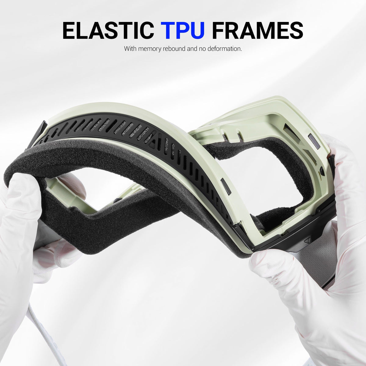 KAPVOE Ski Goggles with Magnet-Attached Interchangeable Lens Interface and Seven K721 Color Codes