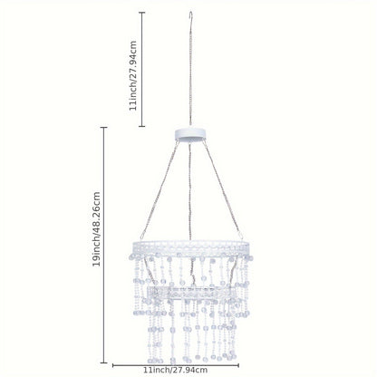 Solar Outdoor Lights 54-LED Hanging Crystal Chandelier in 6-Tier, Oval or Round Style for Gazebo Decor