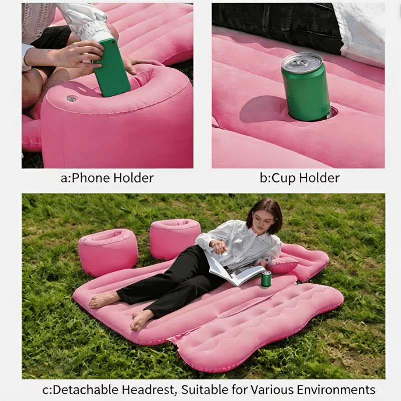 SUV Back-Seat Inflatable Mattress with Electric Pump, Storage Bag and Repair Kit in Four Colors