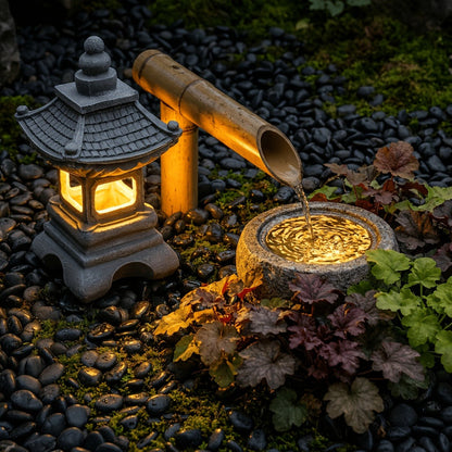 Solar Pyramid Light Sculpture – Outdoor Zen Garden Decor