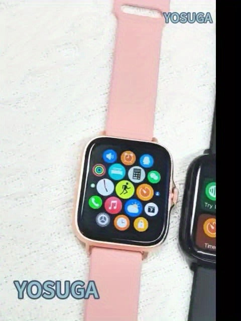 Smart Watch Square Display with Wireless Calling, 100+ Sport Modes and Black or Silver Band Options
