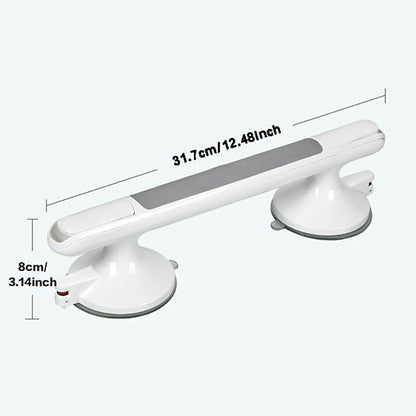 Safety Grab Bar for Seniors - Suction Cup Handrail for Bathroom, Non-Slip Bathtub Rail, Elderly Assist Handle, No Drill Wall Bar for Shower, Toilet, Kitchen Support