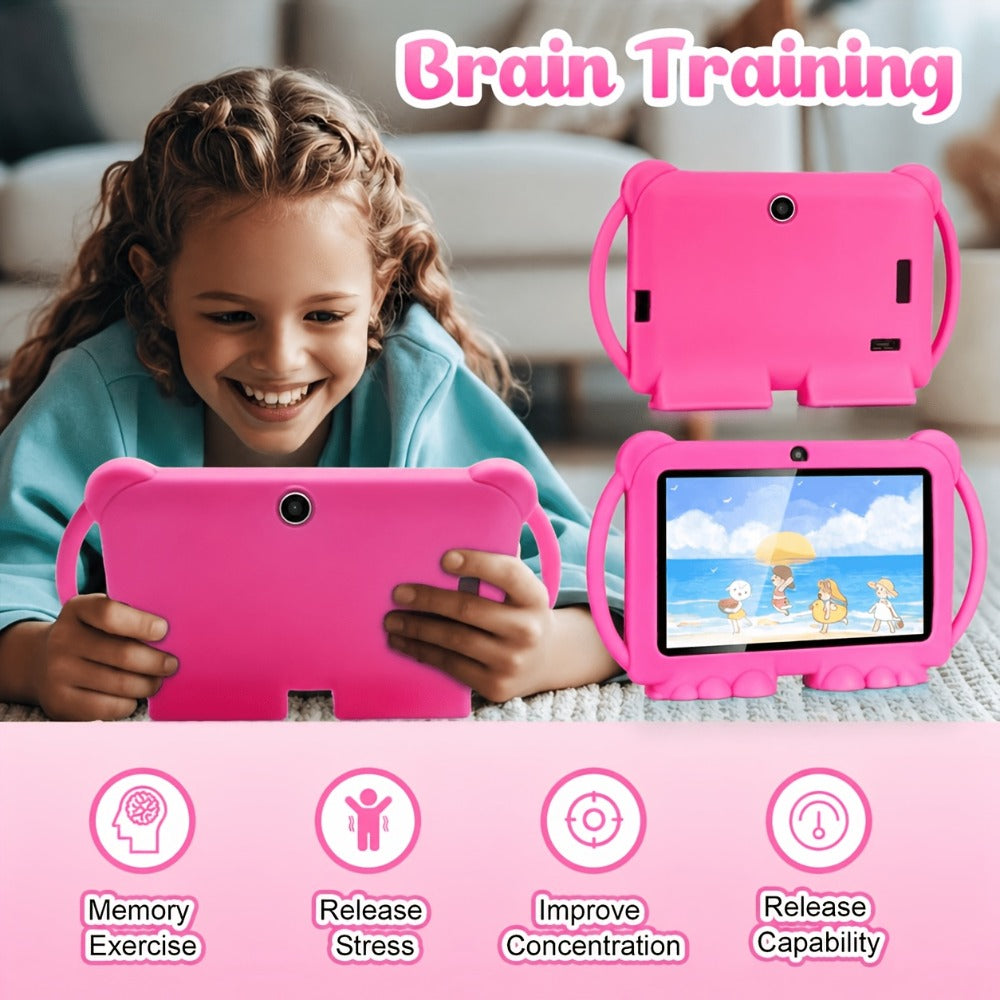 Kids Tablet 7 Inch with Android 14, 4GB RAM, 32GB Built-In Storage, IPS Display and Parental Controls
