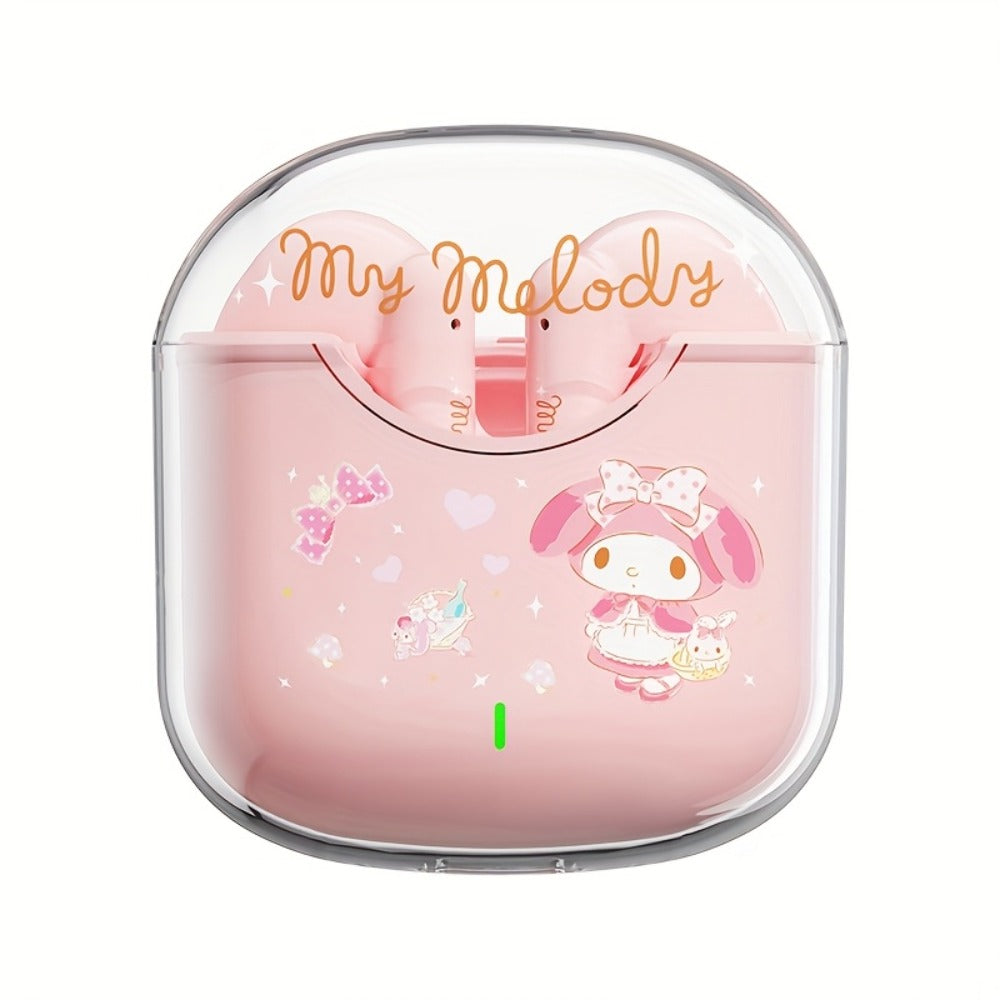 Kuromi My Melody Pompompurin Wireless Earbuds Authorized – 5 Cute Sanrio Character Styles Bluetooth Headphones for Daily Exercise Calls Learning – Holiday Birthday Gift for Girls Teens Women