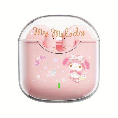 Kuromi My Melody Pompompurin Wireless Earbuds Authorized – 5 Cute Sanrio Character Styles Bluetooth Headphones for Daily Exercise Calls Learning – Holiday Birthday Gift for Girls Teens Women