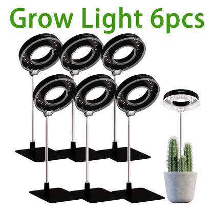 Magnetic Full-Spectrum Grow Light with 360-Degree Adjustable Head, Timer and Two- or Six-Piece Options