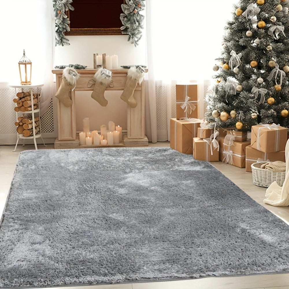Area Rug Fluffy 900 g/m² Polyester Shag in Six Colors and Four Sizes for Bedroom or Living Room