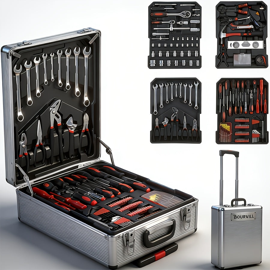 52-Piece Professional Tool Set – Multi-Function Home & Car Repair Toolkit with Portable Toolbox, Ideal Gift for DIY Enthusiasts and Auto Mechanics