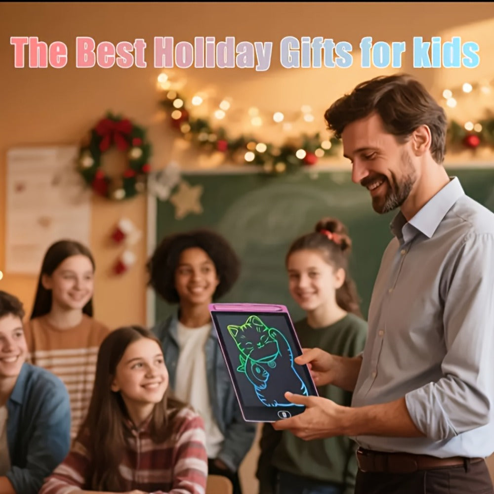 LCD Writing Tablet for Kids 8.2 Inch – Electronic Drawing Board Doodle Pad for Parent-Child Interaction | Reusable Handwriting Graffiti Board | Back to School Halloween Christmas Gift Boys Girls