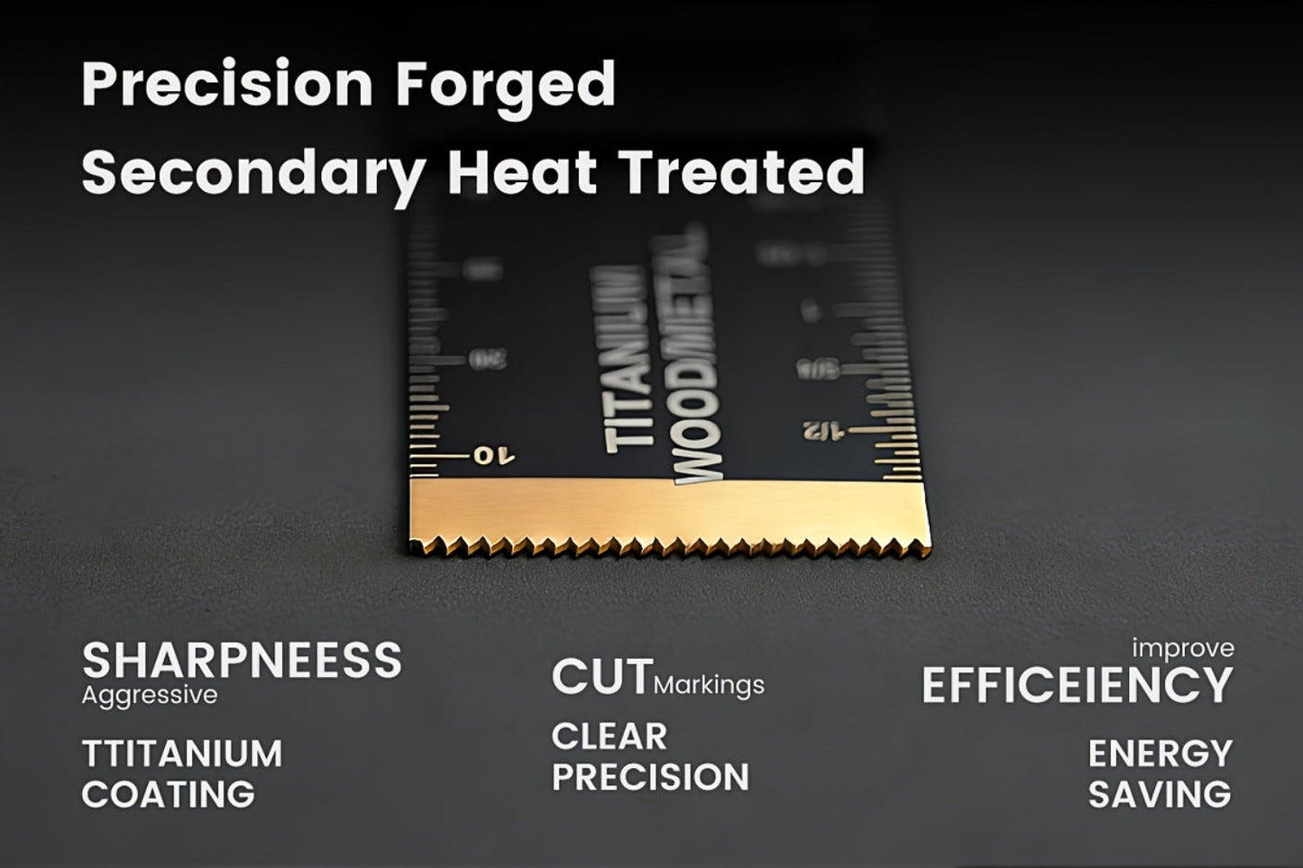 Oscillating Multi-Tool Blade Set with Titanium-Coated Quick-Release Blades in 18, 28 or 50-Piece Options