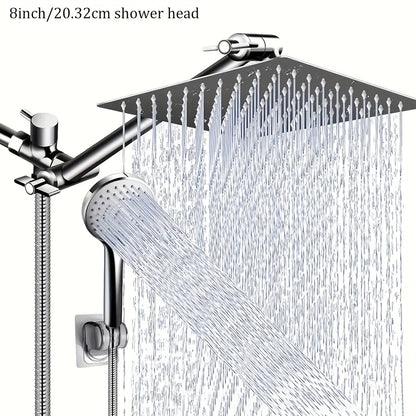 Rainfall and Handheld Shower Combo Sets with 8, 10 or 12-Inch Head Options in Chrome or Black