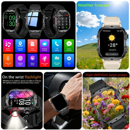 Smartwatch – Brown Black Large Screen – Wireless Calling & SMS, Fitness Tracker, Remote Camera Control, USB Rechargeable – Unisex…