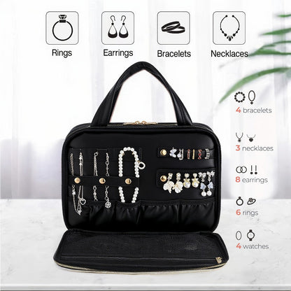 Hanging Travel Toiletry Bag Large Capacity for Full-Size Products Waterproof Cosmetic Organizer with Hook — Bathroom Makeup Travel Bag for Women Pink Beige Black