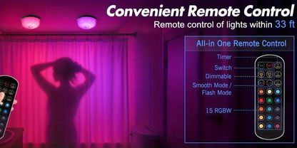 RGBW Wall Sconce Light Rechargeable Magnetic Mount for an Everyday Personal Care Routine, with the Listed Configuration