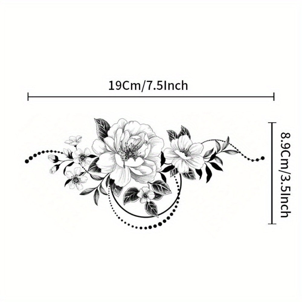 Large Temporary Tattoos for Women 60+ Pcs, 10 Realistic Waterproof Fake Tattoo Stickers for Chest Neck Underboob Arm Shoulder, Bold Body Art Designs for Festival Rave Pool Party Bachelorette Gift