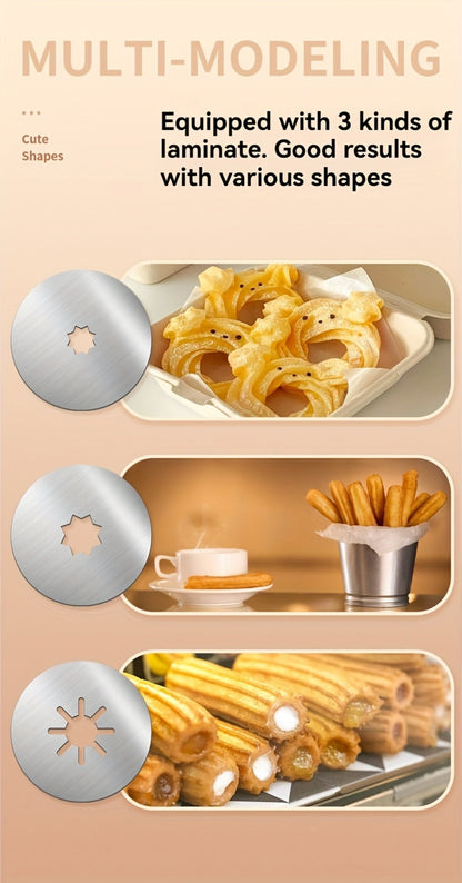 Eight-Piece Manual Cookie Press with Eight Discs and Stable Base for Biscuits and Pastry Baking