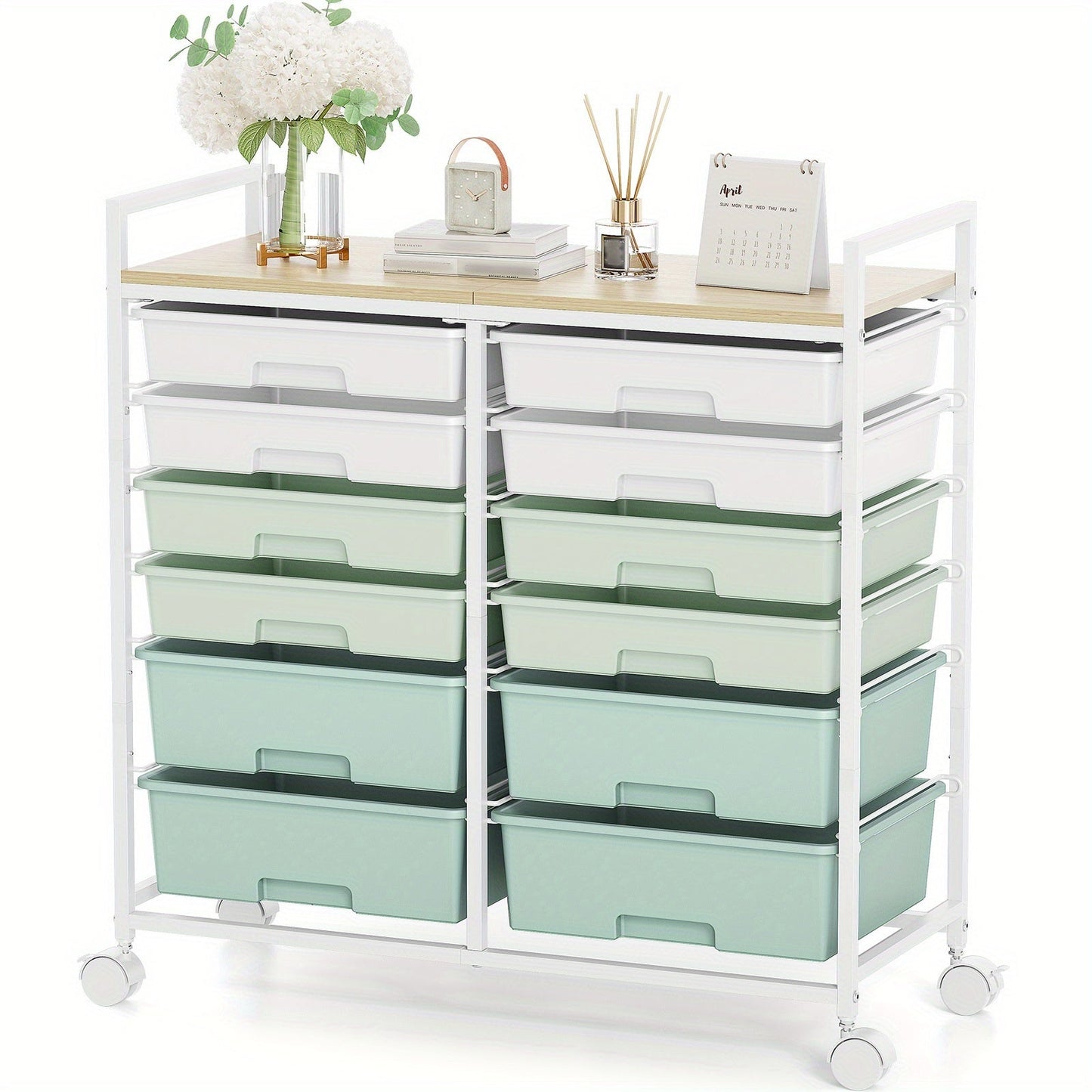 Storage Cart shown in the Green option