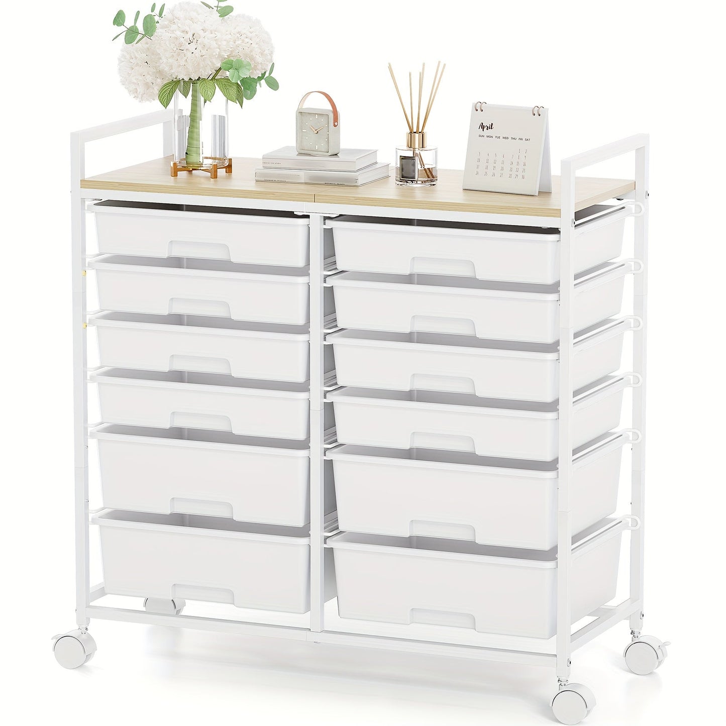 Storage Cart shown in the White option