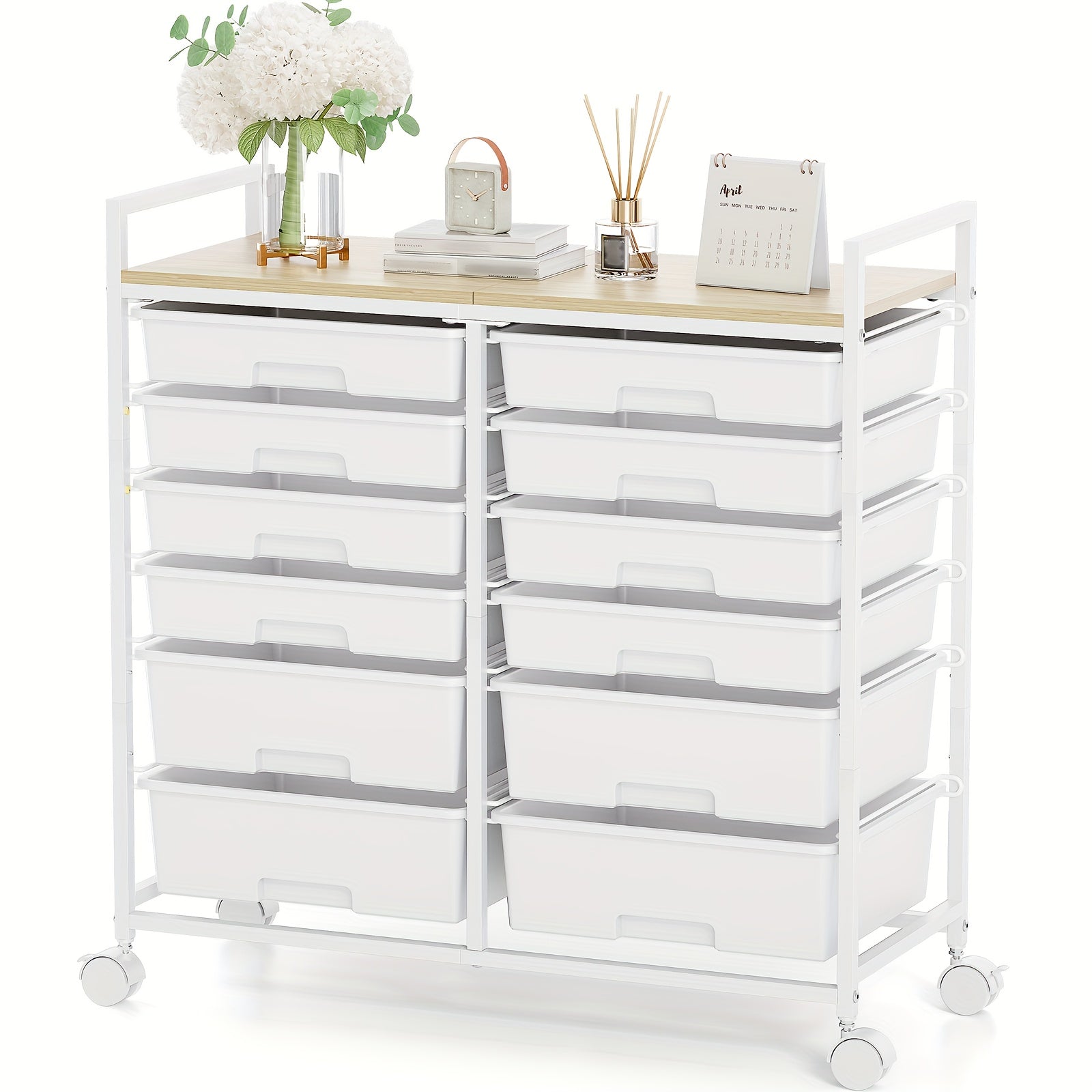Storage Cart shown in the White option