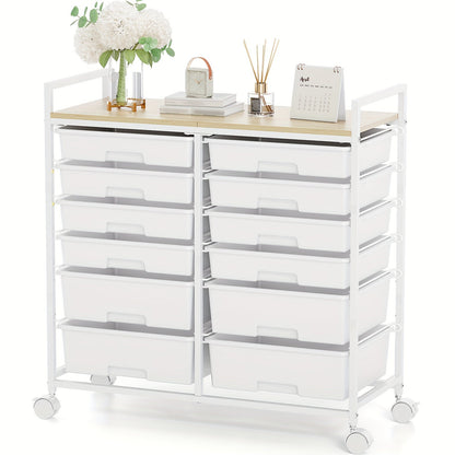 Storage Cart shown in the White option