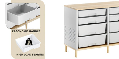 12-Drawer Storage Cabinet, Home Storage Cupboard for Living Room detail image - detail view 12