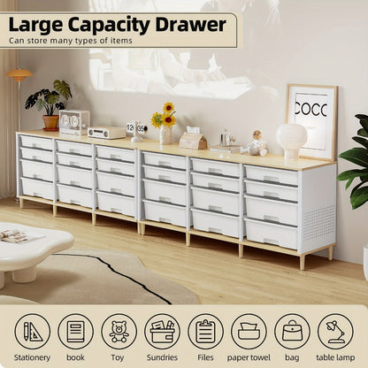 12-Drawer Storage Cabinet, Home Storage Cupboard for Living Room detail image