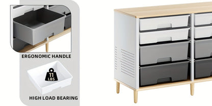 12-Drawer Storage Cabinet with Multiple Color Options for Kids' Room detail image - detail view 12