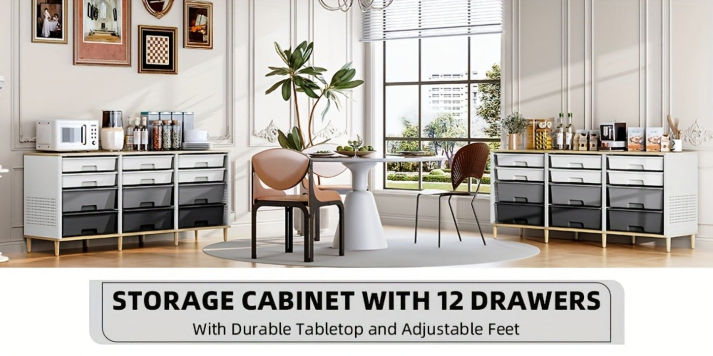 12-Drawer Storage Cabinet with Multiple Color Options for Kids' Room detail image - detail view 15