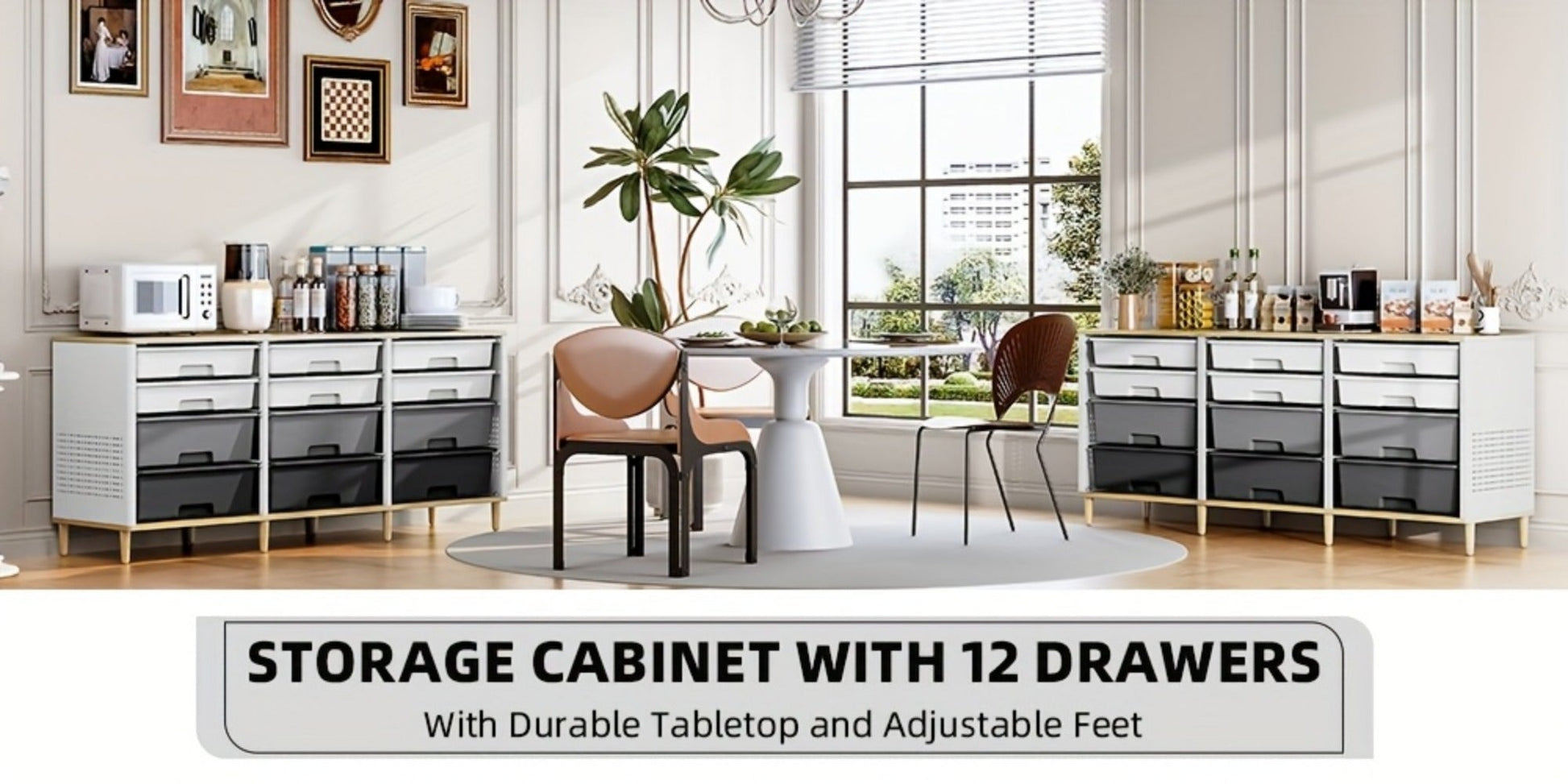 12-Drawer Storage Cabinet with Multiple Color Options for Kids' Room detail image - detail view 15