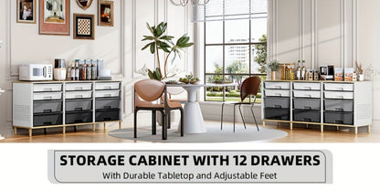 12-Drawer Storage Cabinet with Multiple Color Options for Kids' Room detail image - detail view 15
