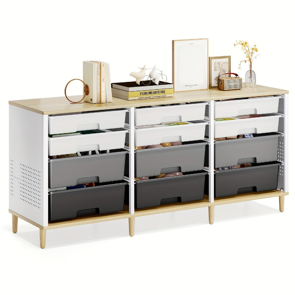 12-Drawer Storage Cabinet with Multiple Color Options for Kids' Room detail image - detail view 7