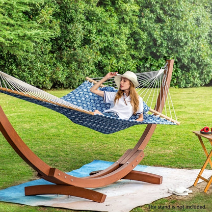 12-Foot Fabric Hammock with Detachable Pillow and Spreader Bar for Patio detail image - detail view 7