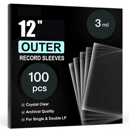 Vinyl Record Sleeves shown in the 100pcs option