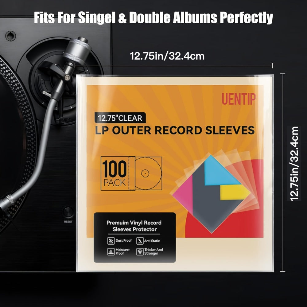 12-Inch Clear Vinyl Record Sleeves with Archival-Grade Protection and Crystal-Clear Finish detail image - detail view 4