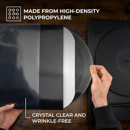 12-Inch Clear Vinyl Record Sleeves with Archival-Grade Protection and Crystal-Clear Finish detail image - detail view 9
