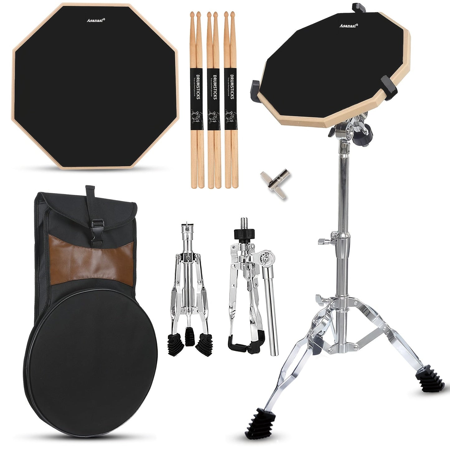 12-Inch Drum Practice Pad Set shown in the Black option